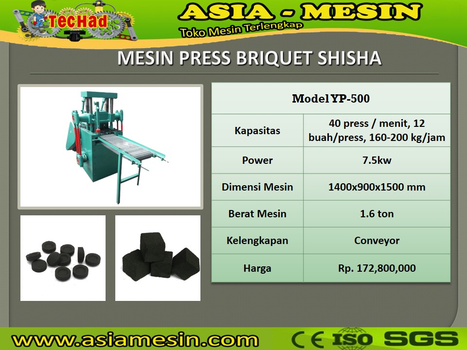 Mesin Press Briket Shisha